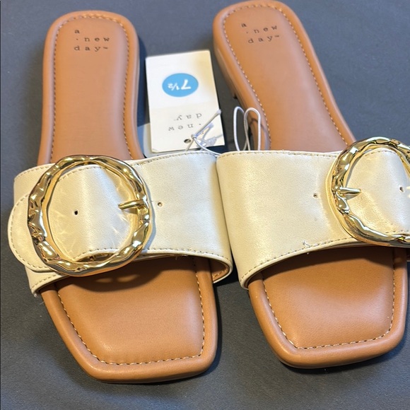 a new day Shoes - A New Day Women's Beige Slide Sandals
